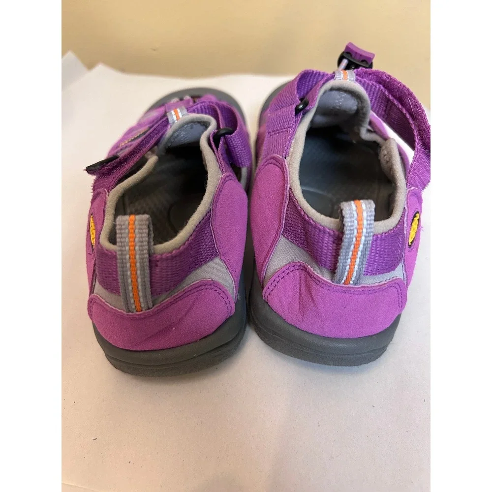 Keen Newport H2 Kids Waterproof Sandals Purple Grey Orange Size 5 Youth